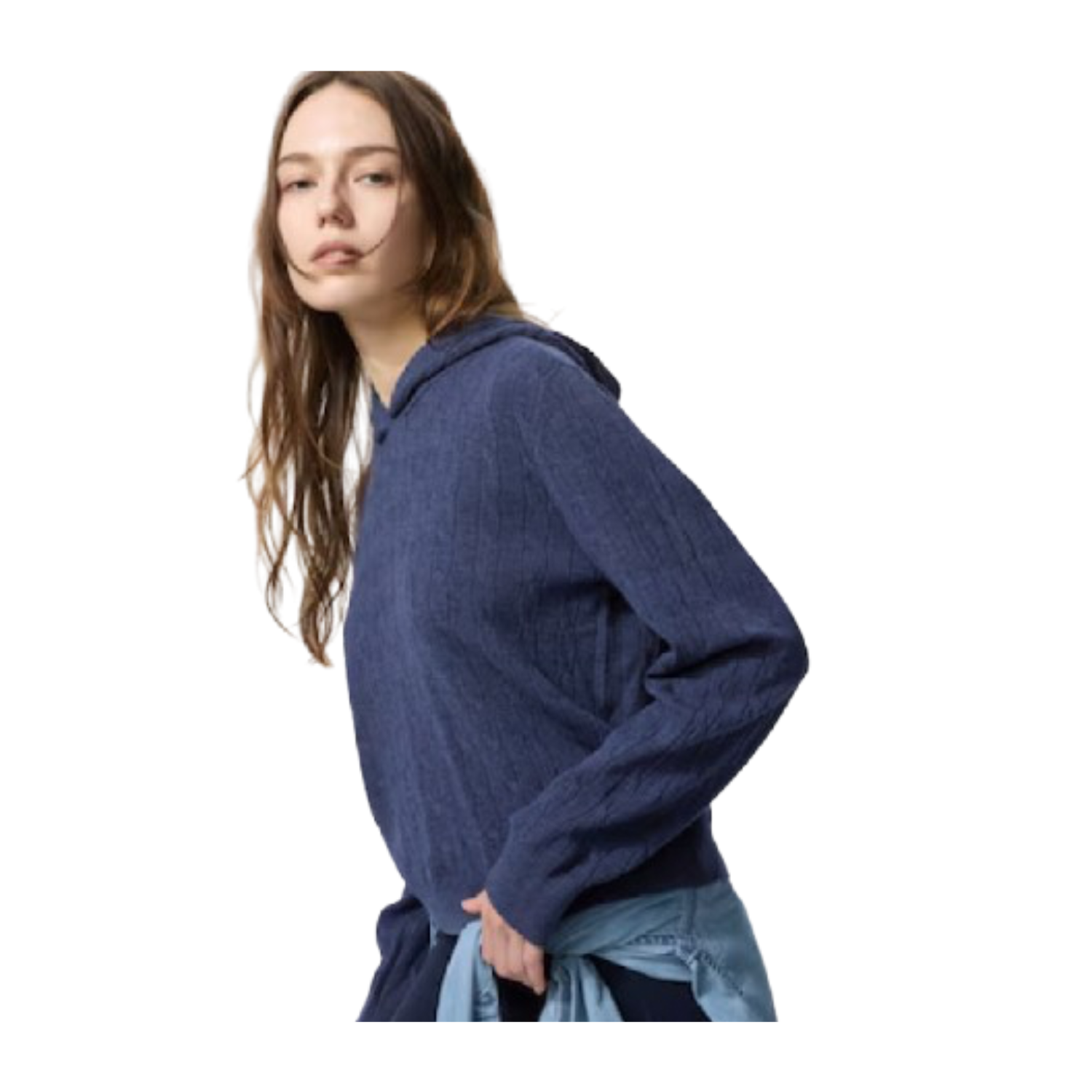 Washable Knit Cable Hoodie