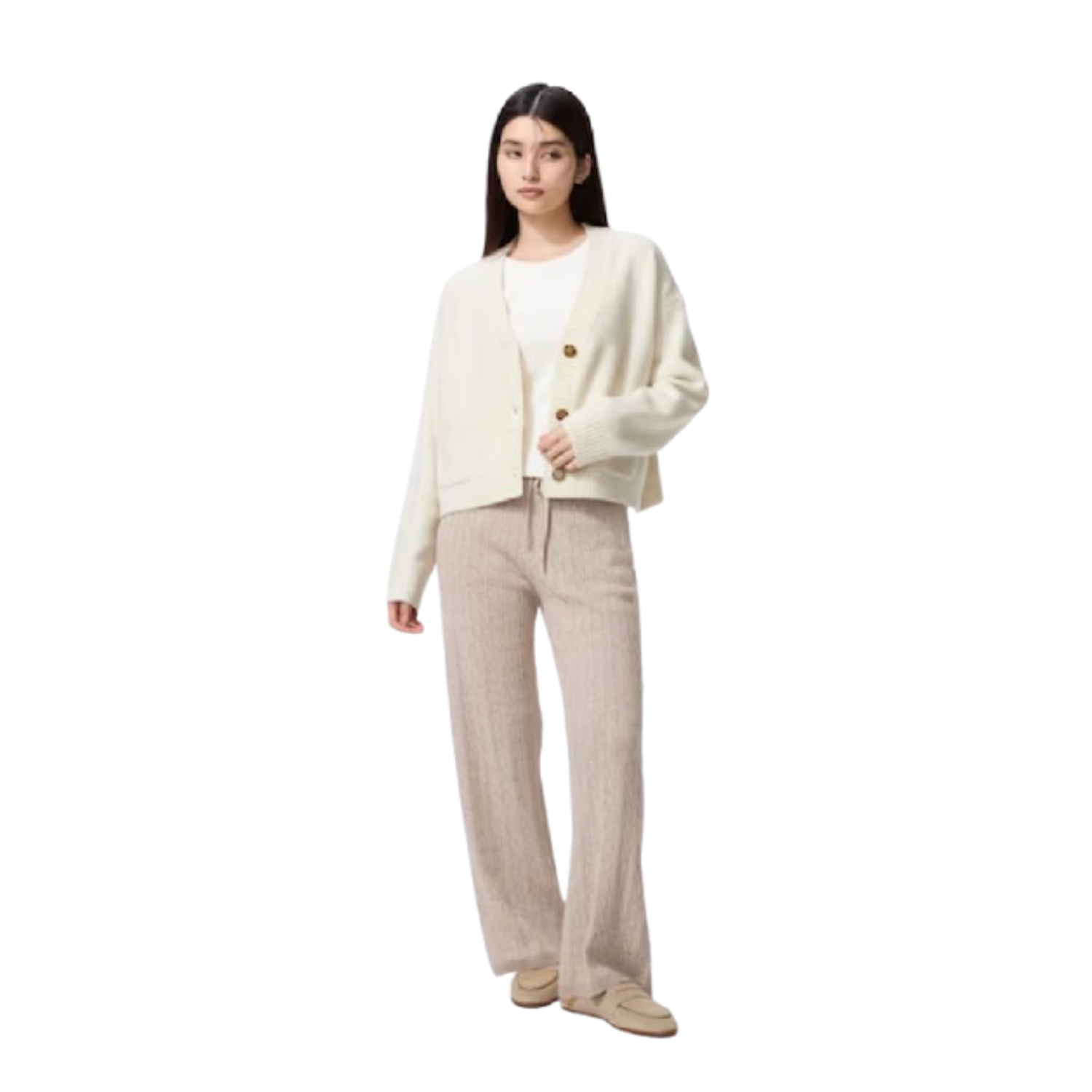 Washable Knit Cable Trousers